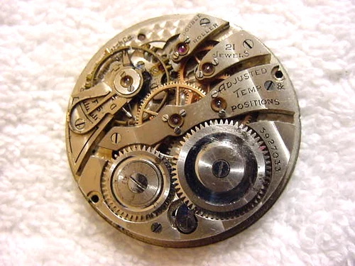 Vintage lg antique pre 1920 ILLINOIS BURLINGTON 21 JEWELS RAILROAD pocket watch