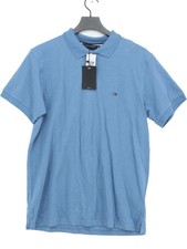 Image of Tommy Hilfiger Men's Polo L Blue 100% Cotton Basic New with tags