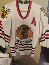 MISSISSAUGA BLACKHAWKS REPS MINOR LEAGUE HOCKEY JERSEY SIZE MEDIUM ADULT