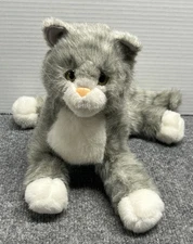 Douglas Cuddle Toys Grey Gatto Tabby Cat 14" Plush Stuffed Animal HTF Rare