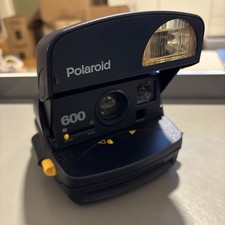 Polaroid One Step Express 600 Instant Film Camera Blue - Tested  Works 