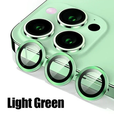 A Set Metal Ring Camera Lens Screen Protector For iPhone 14 15 16 Pro Max Plus