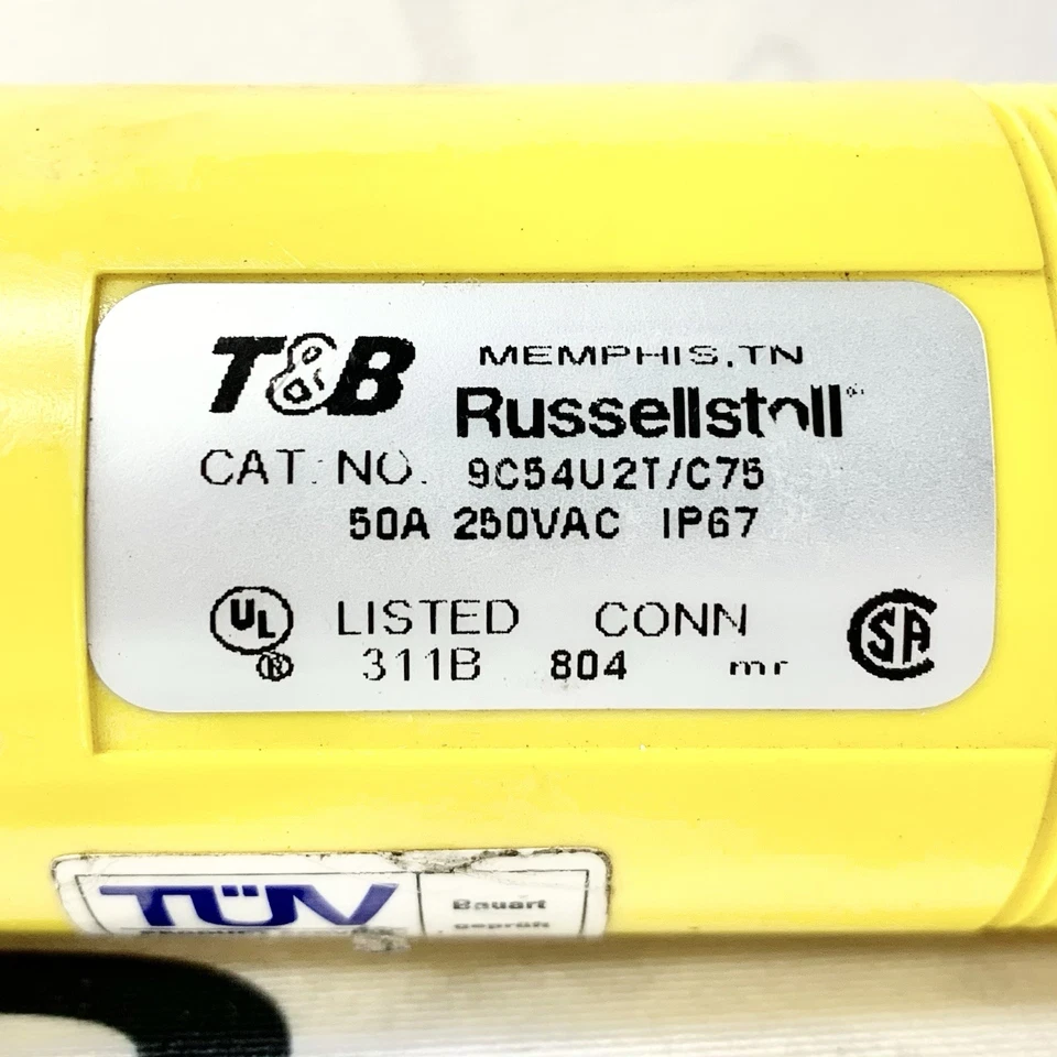 Russellstoll 9C54U2T/C75 Female Connector 50 Amp 250 VAC - Image 2 of 4