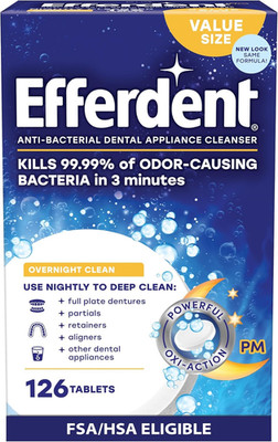 Retainer Cleaning Tablets, Denture Cleaning Tablets for Dental Appliances, Overn