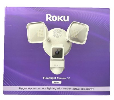 Roku Floodlight Camera SE Wired 1080p Smart Home Security Camera New Sealed