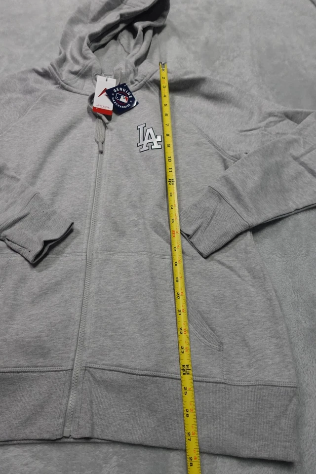 NWT Antigua Women's XL Los Angeles Dodgers Gray Victory Full-Zip Hoodie - Image 3 of 4