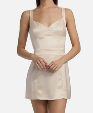 Reformation Women's Ivory Linda Satin Dress Size 2