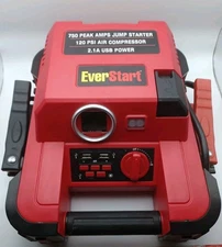 (MA3) EverStart JUS750CE 750 Peak Amp 120PSI USB Power Jump Starter/Compressor