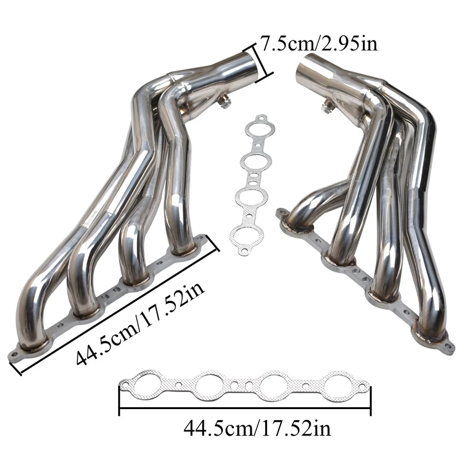 LS Swap Long Tube Headers 1-7/8" for Chevy GMC C10 C1500 LS1 LS2 LS3 LS6 LS7 - Image 2 of 4