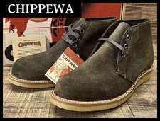 Chippewa 50s reproduction suede chukka boots, Moss, size 26.5 ② #1013