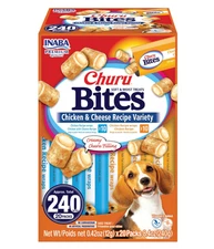 INABA Churu Bites for Dogs, Soft & Chewy Dog Treats with Vitamin E, 0.42 Ounces