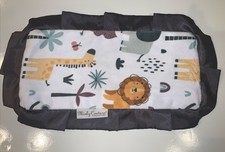 MINKY COUTURE Security Blanket Burp Cloth Jungle Animals Giraffe Lion Silky Trim