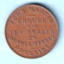 Australia Token. John Martin 1d..  Adelaide  S.A..  EF