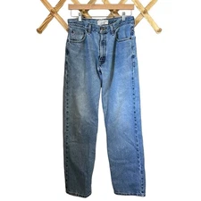 Levi Strauss Signature Jeans Mens Size W33 L32 Med Wash Distressed