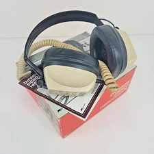 Vtg Kmart Dynamic Stereo Headphones w/ Box Adjustable Model 19-09-00