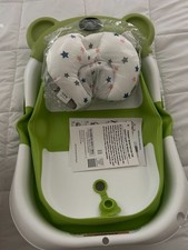 Foldable Baby Bathtub with Cushion Temp Sensor, Portable Infant Tub 0 36M