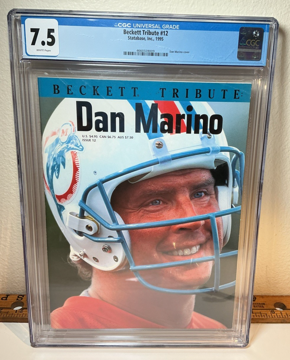 1995 Beckett Tribute #12 1995 Miami Dolphins DAN MARINO Graded CGC 7.5