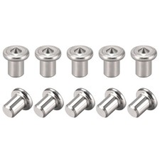 10Pcs 6mm Drill Center Chrome Plated Steel, Woodworking Doweling Centering Tool