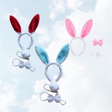  9pcs en peluche oreille de lapin conception cheveux cerceaux forme bowknot