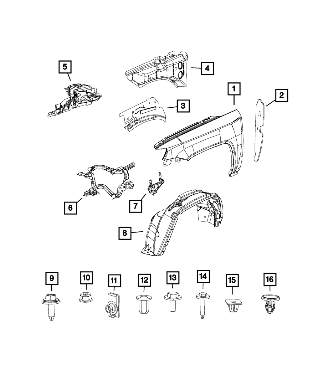 Genuine Mopar Left Splash Shield Part 5182555AD