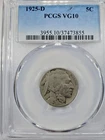1925-D Buffalo Nickel PCGS VG10