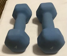 Hex Dumbbell Hand Weighs Coated Steel Set of 2