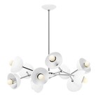 Superior Dome Shade Chandelier For Enhancing Home Interior Chorme Finish Lights