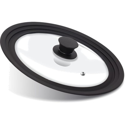 Silicone Universal Lid for Pots, Pans & Pans - Tempered Glass with Heat Resis...