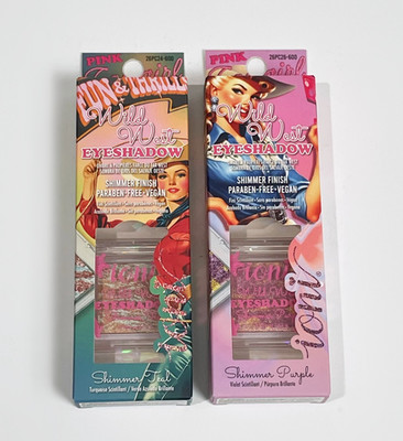 2 Ioni Pink Cowgirl Wild West Eyeshadow - Shimmer Teal and Shimmer Purple