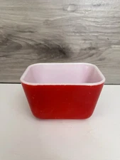 Vintage PYREX RED Refrigerator Dish 501