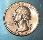1954 Washington Quarter AU – 90% Silver – Uncertified – Excellent Detail