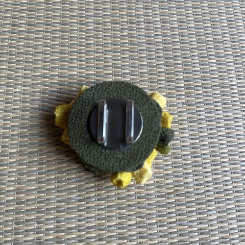 Necklace, Obijime, Crepe Charm, Bandmade, Fabric, Trolius Flower - Picture 2 of 4