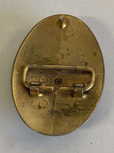 Vintage Western Belt Buckle Triple Horse Head - Picture 4 of 5