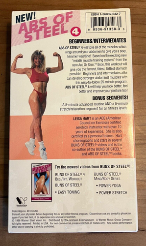 Abs of Steel & Buns of Steel VHS tapes Beginner New unopened Leisa Hart 1996 - Picture 2 of 6