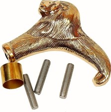 Victorian Wooden Walking Stick Cane Accessories Brass Lion Head Handle Only