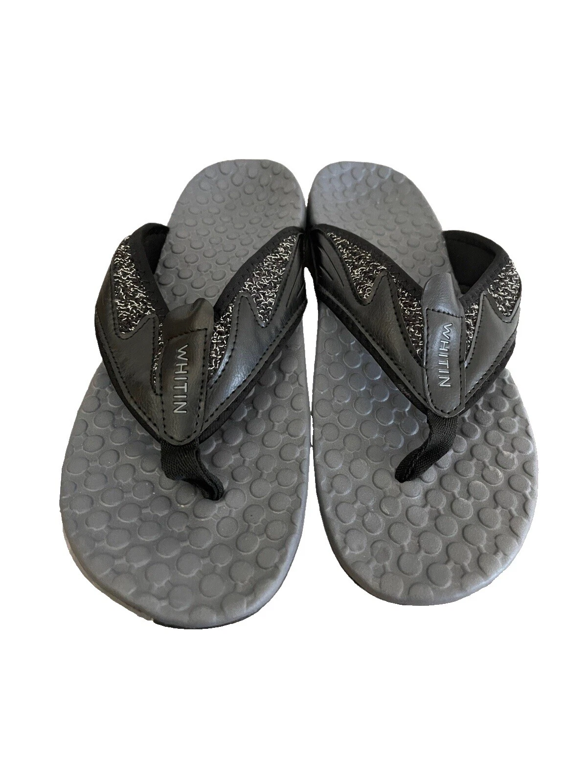 Patent Leather Black Sandals for Men