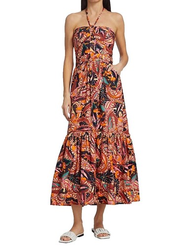 womens orange seersucker dress Destination 365 Regular Seersucker Maxi Dress, Size Medium, Bright Orange