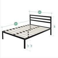 Metal Bed Frame, Headboard Mattress Platform Bedroom Furniture Steel Full on sale Metal Bed Frame, Headboard Mattress Platform Bedroom Furniture Steel Full on sale