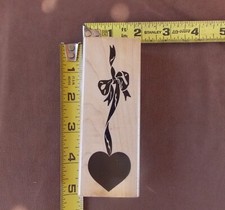 4 3/4" X 1 3/4" Ribbon Heart Z/85 Stamp Posh Impressions