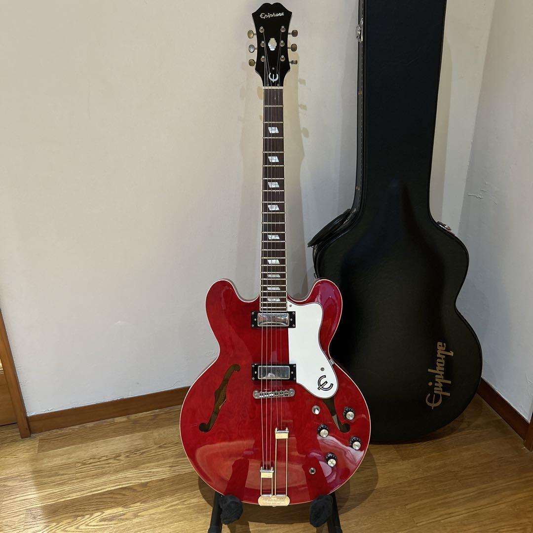 Electric Acoustic Guitar Epiphone Riviera CH Cherry Red 2009