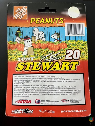 The GREAT PUMPKIN NASCAR TONY STEWART #20 HALLOWEEN 2 X 1 64 Race Car TOY F S/H - Picture 4 of 4