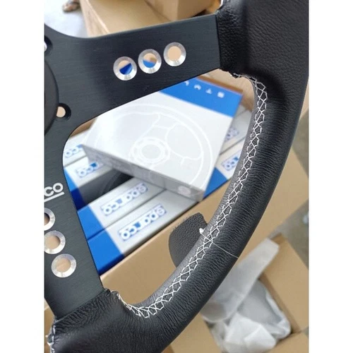 350MM SPARCO LEATHER DEEP DISH STEERING WHEEL 14INCH PCD 70MM - Picture 4 of 7