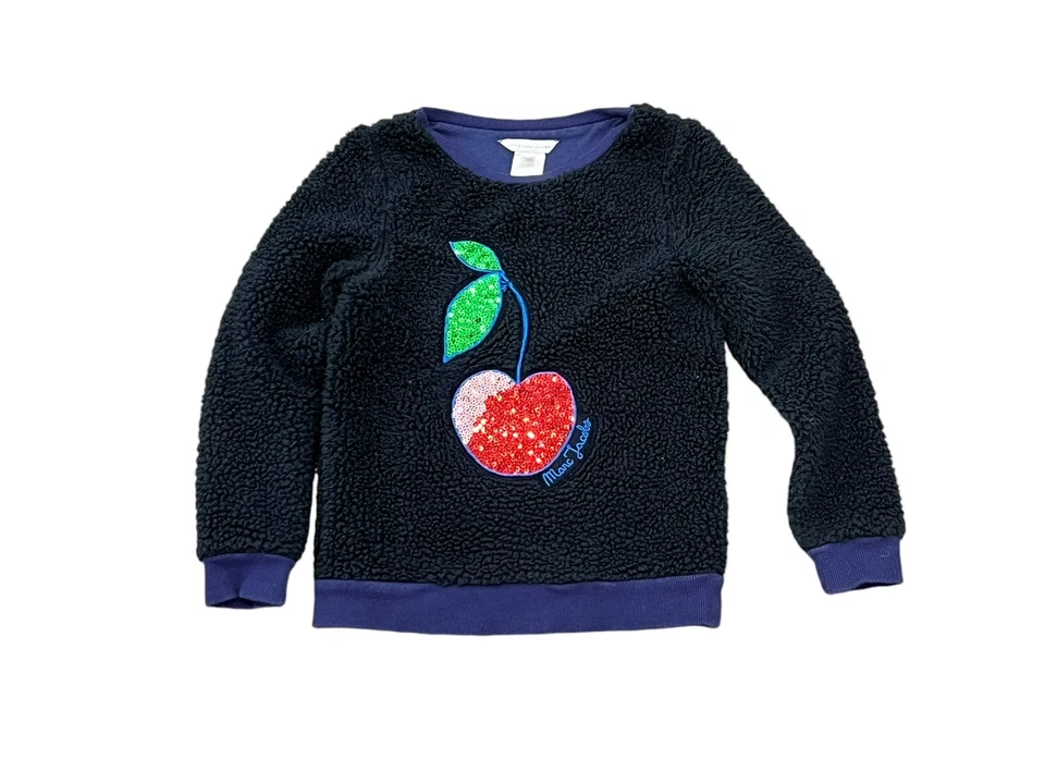 Little Marc Jacobs Sudadera Piel Polar Suéter Lentejuelas Estampado Cereza Azul Marino 5 Foto 4 de 4