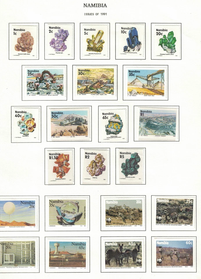 NAMIBIA 1990-93 ISSUES ON 7 PAGES (HM/MNH) - Image 3 of 4