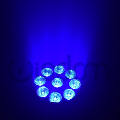 Faro a batteria Par LED faretto impermeabile 9x10W RGBWA Antenna WI-FI WISDOM - Foto 11 di 13