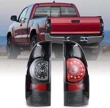 2005-2015 Black Smoke Led Brake Tail Lights Pair For Toyota Tacoma Pickup Truck