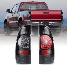 2005-2015 Black SMOKE LED Brake Tail Lights Pair For Toyota Tacoma Pickup Truck