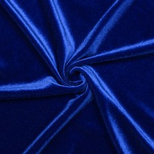 Royal Blue Stretch Velvet Fabric - 60" Wide - Polyester Spandex - by the Yard