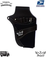 HAIRDRESSERS NEW SHARPEND shears/scissors HIP HOLSTER Genuine Soft leather!