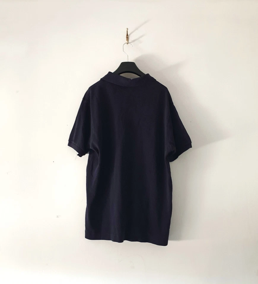 Lacoste Mens Size 6 casual short sleeve polo shirt Color navy blue 100% cotton - Imagen 2 de 4